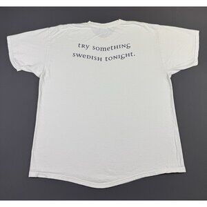 Rare Vintage 90s Svedka Swedish Vodka Try Something Swedish Tonight Alcohol Tee